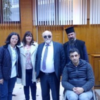 Ο Ι. Βαρδακαστάνης με συμμετέχοντες στην εκδήλωση στην Πτολεμαΐδα