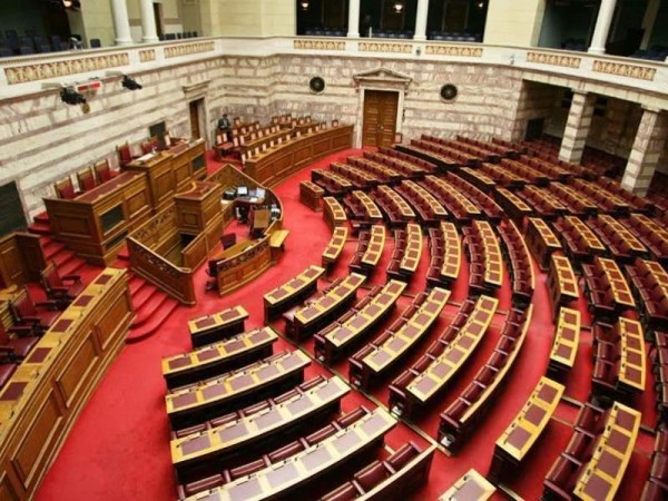 Άποψη της αίθουσας της Βουλής